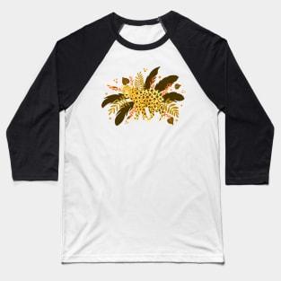 Jungle leopard - brown and yellow Baseball T-Shirt